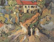 Vincent Van Gogh Village Street and Step in Auvers with Two Figures (nn04) china oil painting artist